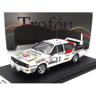 TROFEU AUDI QUATTRO (night version) N 11 RALLY SWEDEN 1985 DAVID LIEWELLIN - PHIL SHORT - WHITE 1/43