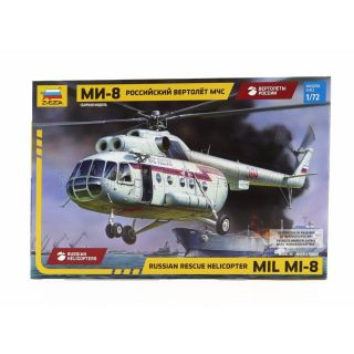 ZVEZDA HELICOPTER MIL MI-8MT RUSSIA RESCUE HELICOPTER MILITARY 1967 1/72