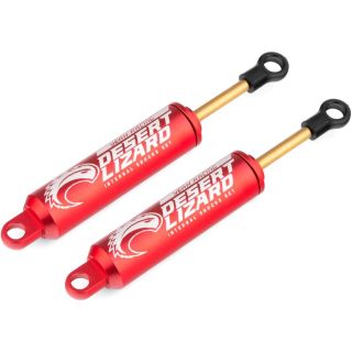 Hliníkové olejové tlumiče Desert Lizard, červené 90mm ( 2 ks )