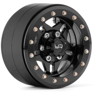 1.9 Aluminum CNC 5 Spoke Beadlock, 2ks Černé