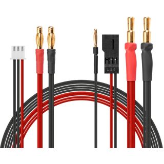 Nabíjecí kabel 3v1 ( 4mm, 5mm, RX konektor )
