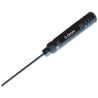 Kvalitní imbus šroubovák H-Speed o velikosti 3.0 mm má hliníkovou rukojeť s protiskluzovým křížovým vroubkováním o délce 92 mm a průměru 18 mm s plastovou otočnou zadní opěrkou a dřík o délce 84 mm. Uchycení dříku v rukojeti stavěcím šroubem.