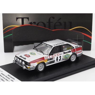 TROFEU AUDI QUATTRO (night version) N 43 RALLY MONTECARLO 1982 JACQUES PANCIATICI - DEMACHY - SILVER RED 1/43