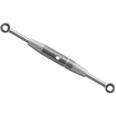 Mosazný poniklovaný napínák M3, délka 50-74mm, očka vnitřní vrtání 2,5mm, 10 ks.