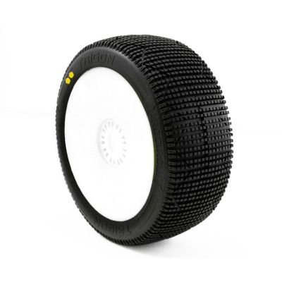 TRIGON V3 BUGGY S2 (SOFT) nalepené pneumatiky, bílé disky, 2 ks.