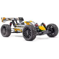 Aktualizovaná 1/8 4WD buggy se střídavým motorem pro začátečníky a pokročilé, která vyniká odolností, ovladatelností a průchodností terénem. Set včetně elektroniky, bez pohonného akumulátoru a nabíječe.