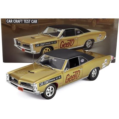 ACME MODELS PONTIAC GTO COUPE CAR CRAFT TEST 1966 - GOLD BLACK 1/18