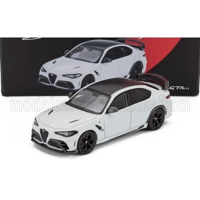 BBR MODELS ALFA ROMEO GIULIA GTAm 2021 - WHITE BLACK 1/64
