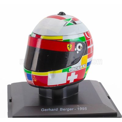 EDICOLA HELMET F1  CASCO HELMET GERHARD BERGER TEAM SCUDERIA FERRARI 412T2 SEASON 1995 - VARIOUS 1/5