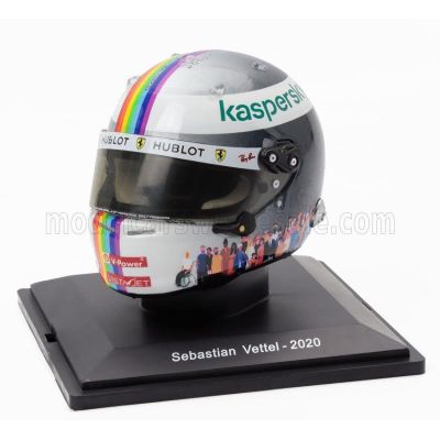 EDICOLA HELMET F1  CASCO HELMET SEBASTIAN VETTEL SF1000 TEAM SCUDERIA FERRARI N 5 3rd TURKISH GP 2020 - BLACK WHITE 1/5