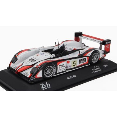 EDICOLA AUDI R8 3.6L TURBO V8 TEAM GOH AUDI SPORT JAPAN N 5 WINNER 24h LE MANS 2004 T.KRISTENSEN - S.ARA - R.CAPELLO - WHITE RED