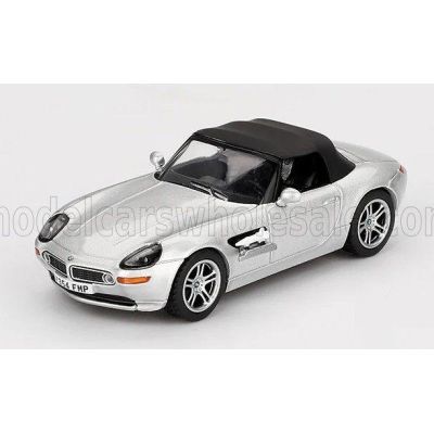 MINI GT BMW Z8 SPIDER 1999 - 007 JAMES BOND - THE WORLD IS NOT ENOUGH - IL MONDO NON BASTA - JAPANESE BLISTER PACKAGING - SILVER