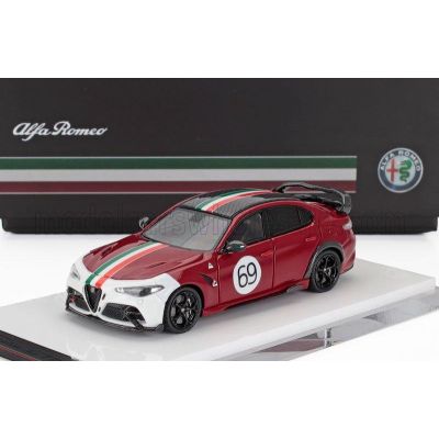 MOTORHELIX ALFA ROMEO GIULIA GTAm N 69 RACING 2021 - RED WHITE 1/64