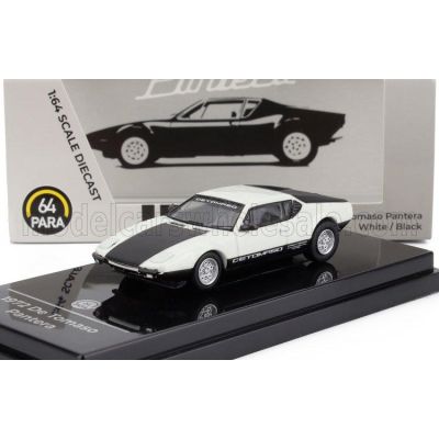 PARAGON MODELS DE TOMASO PANTERA LHD 1972 - WHITE BLACK 1/64