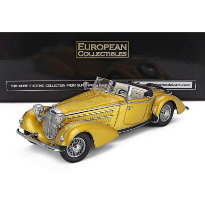 SUN STAR HORCH 855 ROADSTER OPEN 1939 - YELLOW 1/18