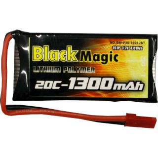 LiPol Black Magic 3.7V 1300mAh 20C JST