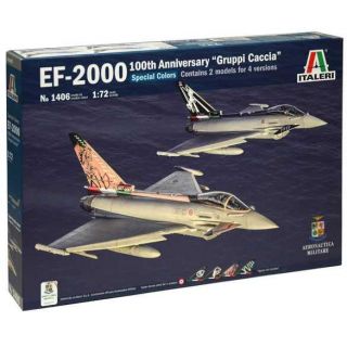 Model Kit letadlo 1406 - EF-2000 100th Anniversary "Gruppi Caccia" Special Colors (1:72)