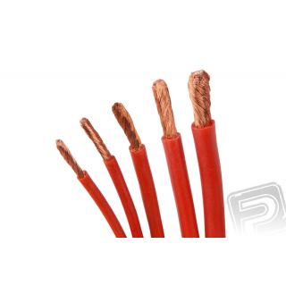Kábel silikón 0.5mm2 1m (červený)
