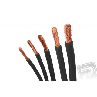 Kabel silikon 6.0mm2 1m (černý)