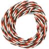 Kroucený třížilový kabel super tlustý v barvách Futaba (černá/červená/bílá) se silikonovou izolací, průřez vodičů 0,50 mm2. Vysoce ohebný, lanka z 270 pramenů 0,05 mm, max. 48 V, 12A. Průměr 1,8/3,7 mm. Vyrobeno v Německu. Cena za 1 meter