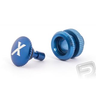 Tankovací ventil (X logo), modrý