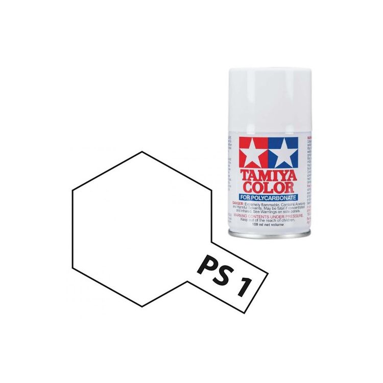 Tamiya Color PS-1 White Polycarbonate Spray 100ml