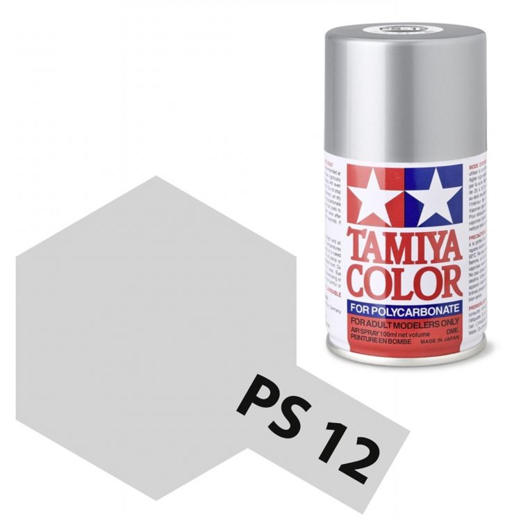 Tamiya Color PS-12 Silver Polycarbonate Spray 100ml