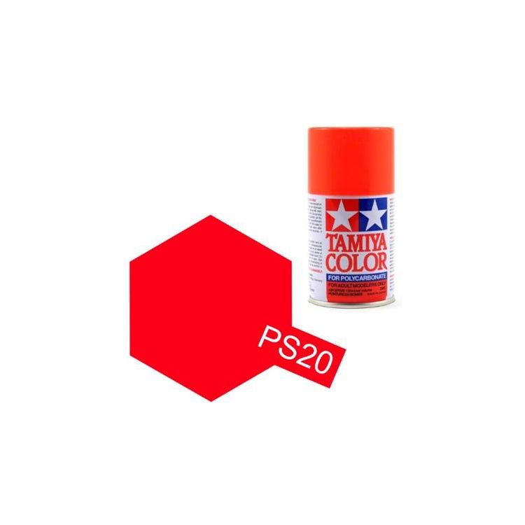Tamiya Color PS-20 Fluorescent Red Polycarbonate Spray 100ml