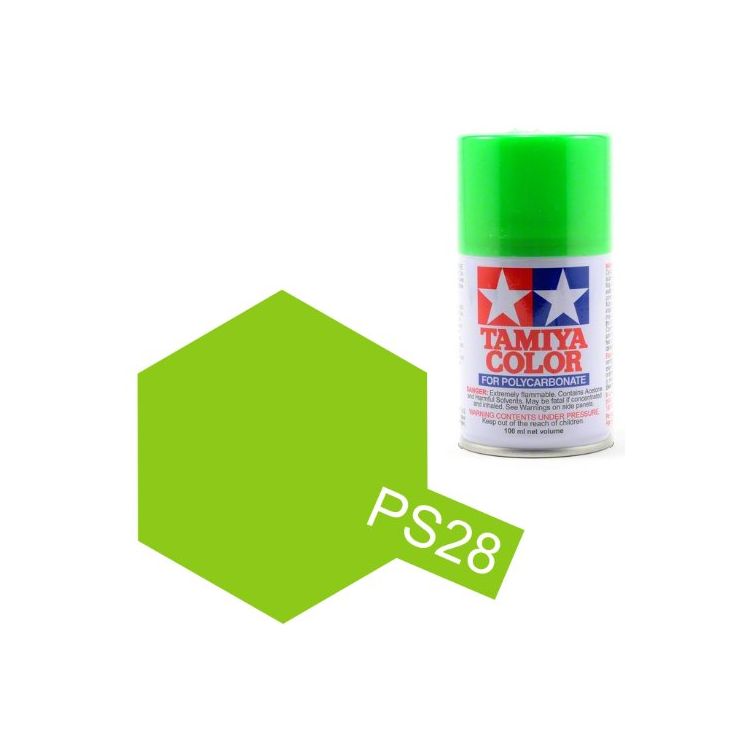 Tamiya Color PS-28 Flourescent Green Polycarbonate Spray 100ml