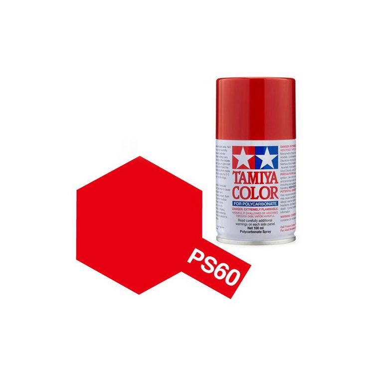 Tamiya Color PS-60 Bright Mica Red Polycarbonate Spray 100ml