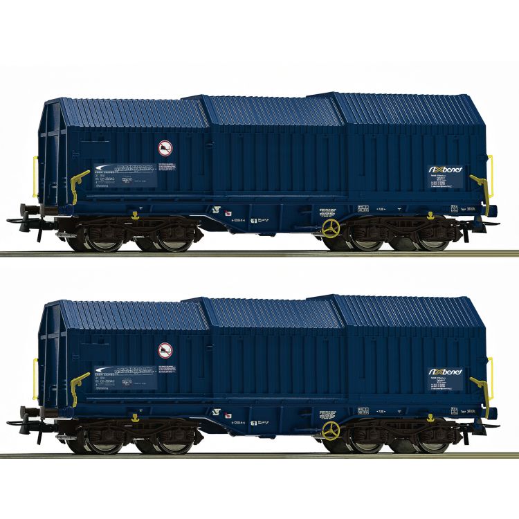 Set dvoch krytých nákladných vagónov s teleskopickou strechou, ZSSK