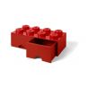 LEGO úložný box se 2 šuplíky ve tvaru LEGO kostky poslouží jako prostor pro ukládání všech vašich drobností. Rozměry 250x500x180mm.