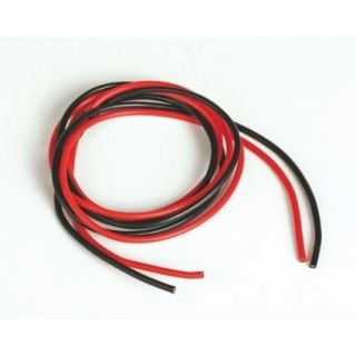 Silikónový kábel 1,6qmm, 15AWG, 2x1metr, čierny a červený
