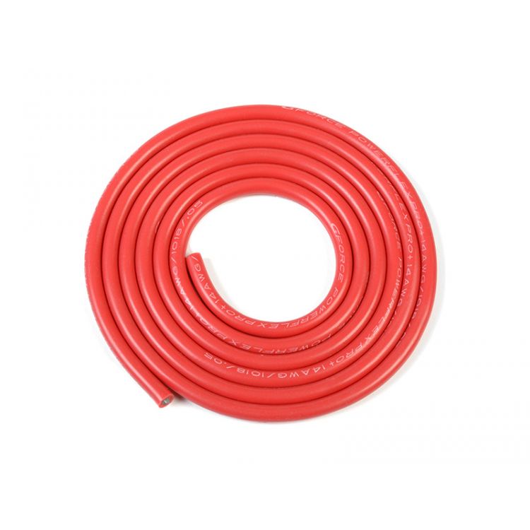 Kabel se silikonovou izolací Powerflex 14AWG červený (1m)