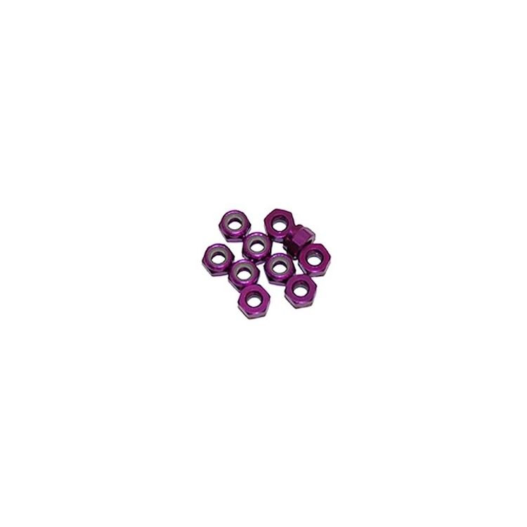 3 mm. alu samojistné matičky fialové (10 ks.)