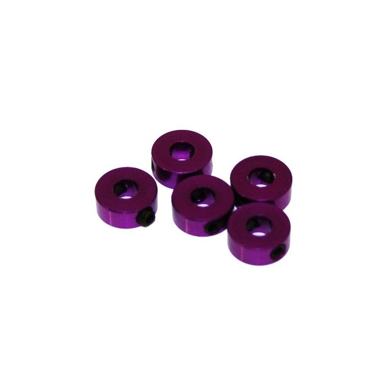 4 mm.alu stavěcí kroužky fialové (5 ks.)