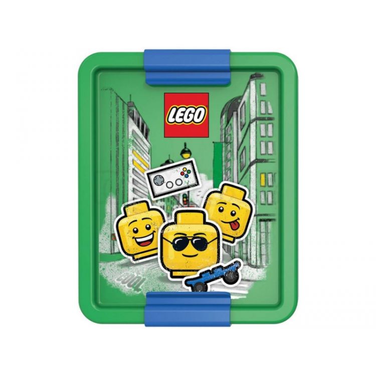 LEGO ICONIC Boy box na svačinu 170x135x69mm - modrý