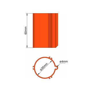 Klima Základna 35mm 3-stabilizátory oranžová