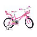 DINO Bikes - Dětské kolo 14" růžové