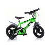 Dětské kolo - 12" zelené, sportovní kolo pro malé závodníky. Kola mají plastový ráfek s plnou pneumatikou, proto netřeba kola dohušťovat. Přední čelisťová brzda.
