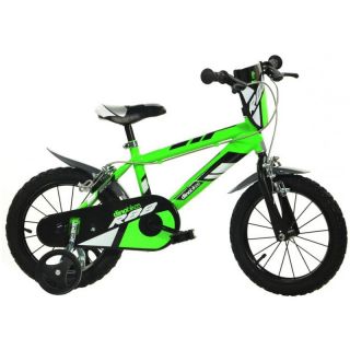 DINO Bikes - Dětské kolo 14" zelené