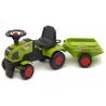 Dětské odrážedlo FALK - Dětské odrážedlo Baby Claas Axos s vlečkou. Kopie známé značky traktoru z plastu. Odrážedlo je vyrobené ve Francii z vysoce kvalitního odolného plastu s ohledem na bezpečnost dětí. Pro děti od 1 do 3 let.