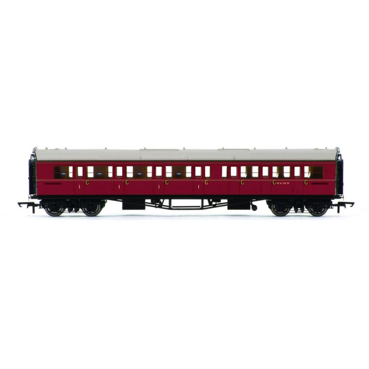 Vagón osobní HORNBY R4766 - BR Collett Coach Corridor Composite LH, Maroon