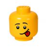 LEGO úložný box na hračky ve tvaru hlavy poslouží jako stylový prostor pro ukládání všech vašich drobností. Rozměr 238x238x272 mm.
