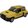 Kovový model auta v měřítku 1:24 Bburago 18-21088 Renault 5 Turbo, nejen pro sběratele. Má otevírací dveře a je v detailním provedení. Barva modelu je žlutá a je přibližně 15 cm velký.
