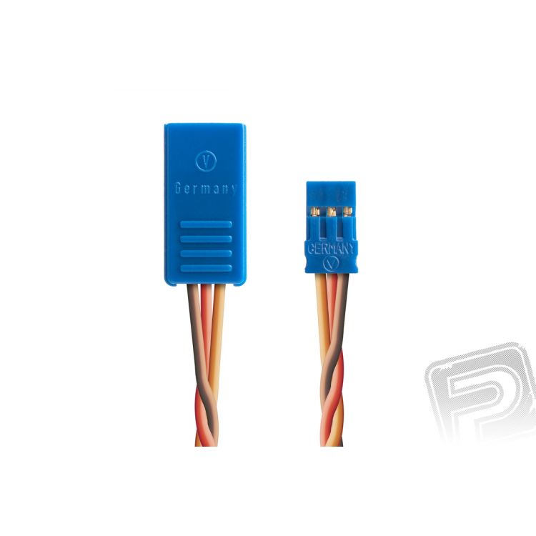 Y-kabel kompakt 100mm JR 0,5qmm kroucený silikonkabel (BLUE-LINE-SILIKON)