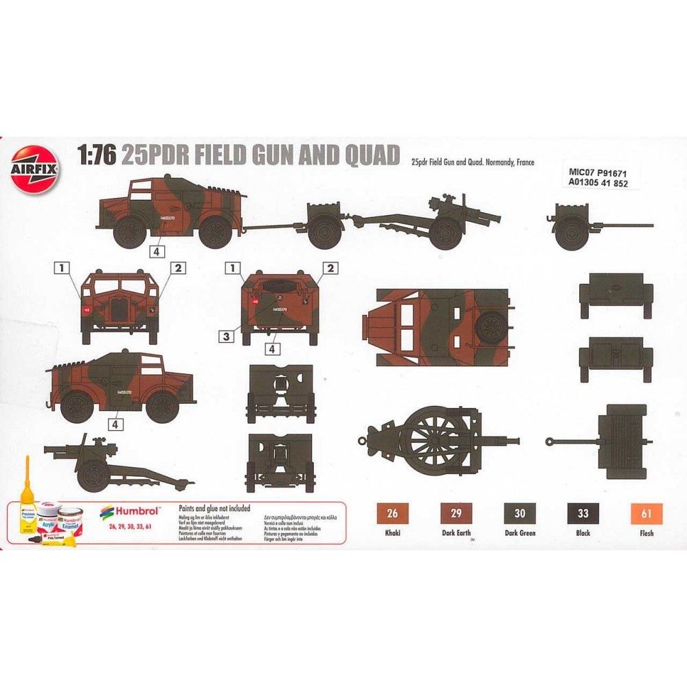 Classic Kit military A01305 25pdr Field Gun and Quad (176)