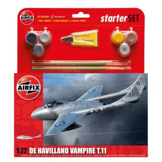 Starter Set letadlo A55204 - De Havilland Vampire T11 (1:72)