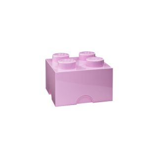 LEGO úložný box 250x250x180mm - svetlo ružový
