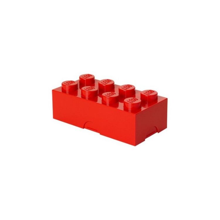 LEGO box na svačinu 100x200x75mm - červený